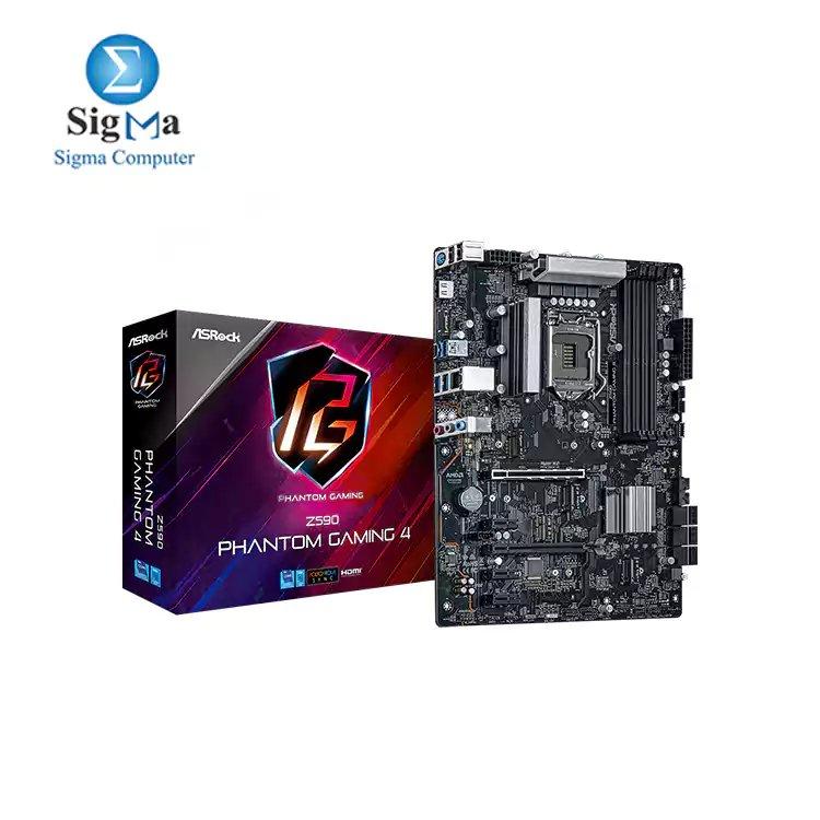 Asrock Intel Z590 Phantom Gaming 4 DDR4 OC MotherBoard - Main view
