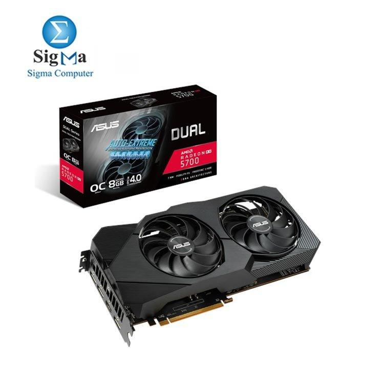 ASUS Dual Evo rx5700 dual fan logo with heat pipe - Main view