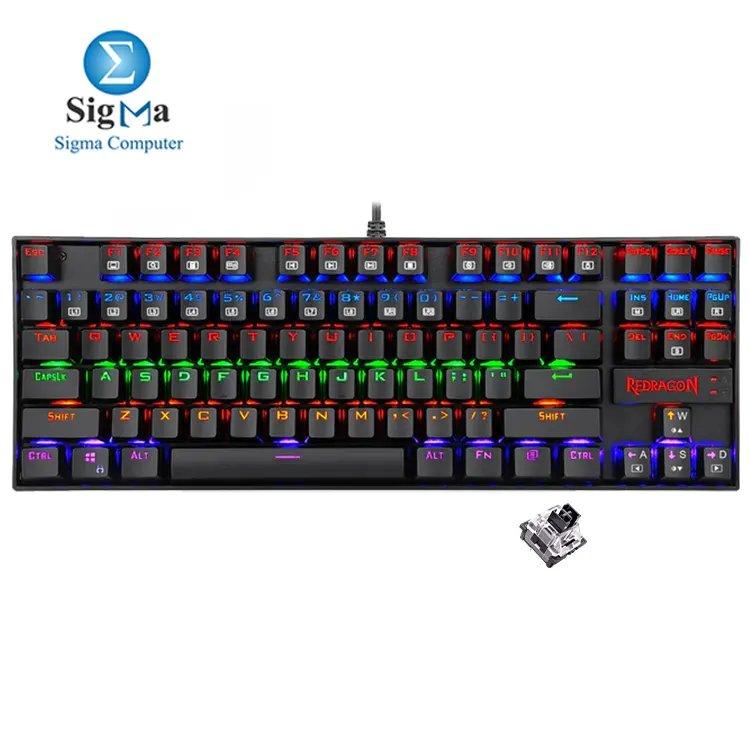 Redragon K552 KUMARA Black Switch RAINBOW LED Mechanical Gaming Keyboard - Main view