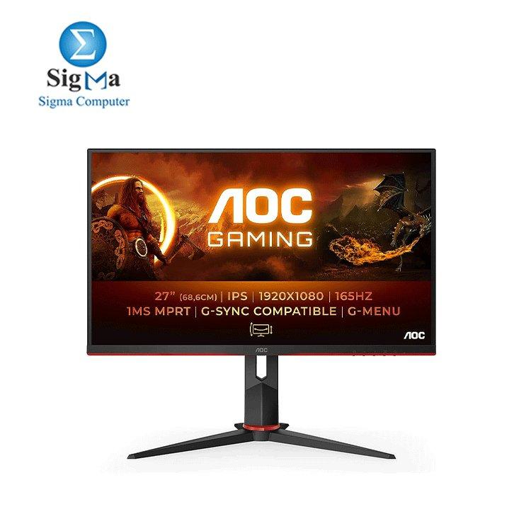 AOC 27’’ 27G2SP  Frameless FHD 1920x1080 165Hz 1ms GAMING MONITOR - Main view