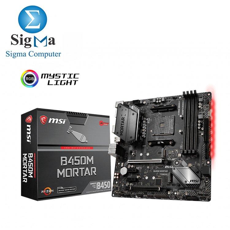 MSI B450M MORTAR AM4 AMD Motherboard - Main view