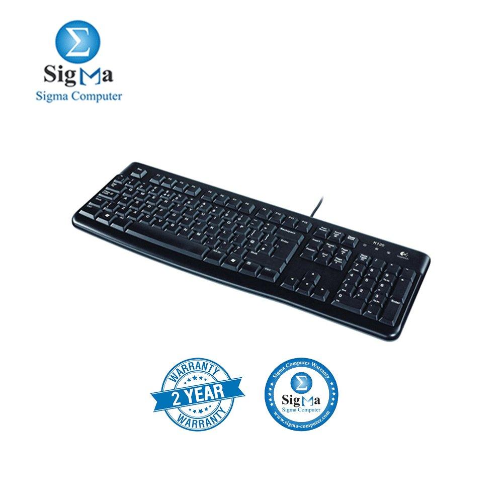 Logitech K120 Wired English Keyboard - Black - 920-002495 - Main view