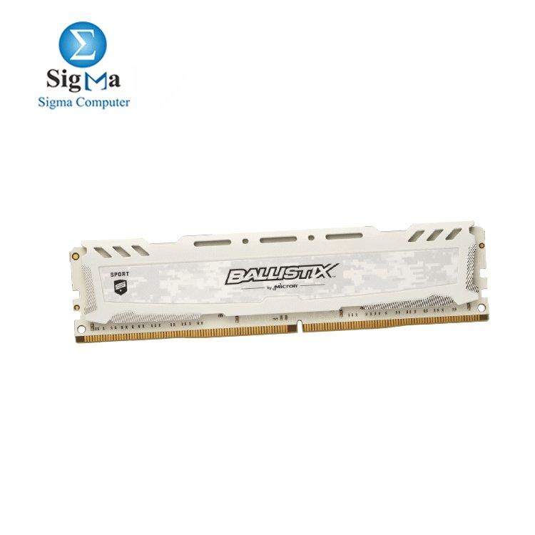 Ballistix Sport LT White 8GB DDR4-3200 UDIMM - Main view