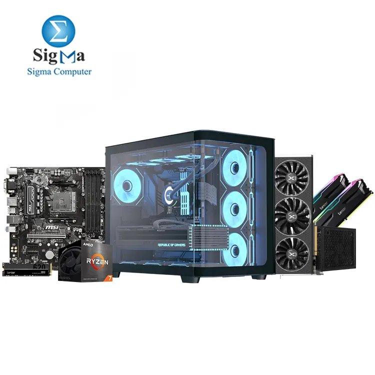 R7 5700 RX6750XT - MSI B450M PRO-VDH Max - AMD Ryzen 7 5700 - Lexar 2x8GB 3600MHz - XFX RX 6750 XT 12GB - Lexar NM620 256GB - AEROCOOL P500C BLACK - Aerocool LUX 750W 80+Bronze - Main view