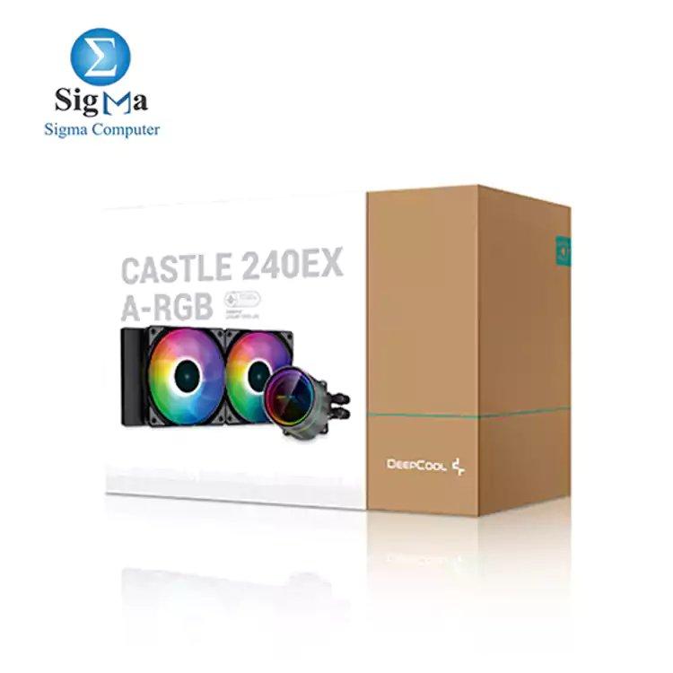 DEEPCOOL Castle 240EX, 240mm Addressable RGB AIO Liquid CPU Cooler - Main view