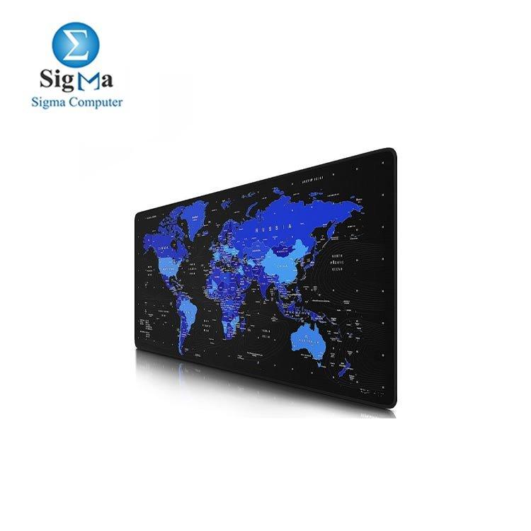 BLUE World Map Gaming Mouse Pad – 30X80 cm - Main view