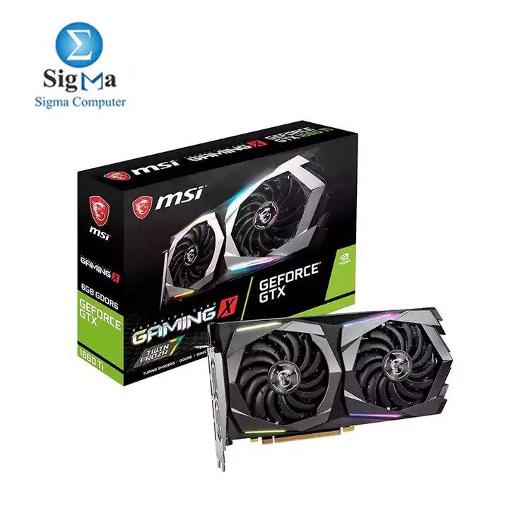 MSI GeForce GTX 1660 Gaming  X OC 6G Graphics Card - Main view
