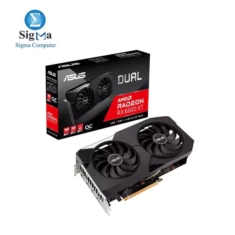 ASUS Dual Radeon™ RX 6600 XT OC Edition 8GB GDDR6 - Main view