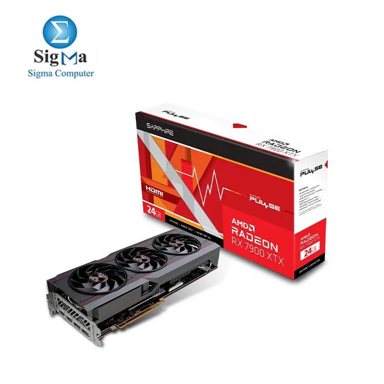 Sapphire Pulse AMD Radeon RX 7900 XTX Gaming Graphics Card with 24GB GDDR6, AMD RDNA 3, Output: 2 x HDMI, 2 x DisplayPort - Main view