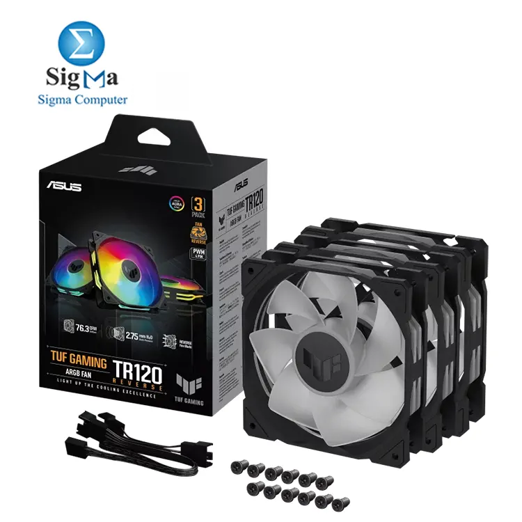 ASUS TUF Gaming TR120 ARGB Reverse  Fan - Triple Pack - Main view