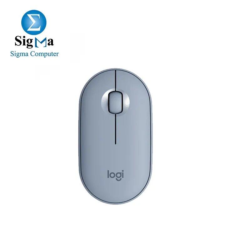 LOGITECH Pebble M350 Wireless Mouse Blue Grey 910-005719 - Main view