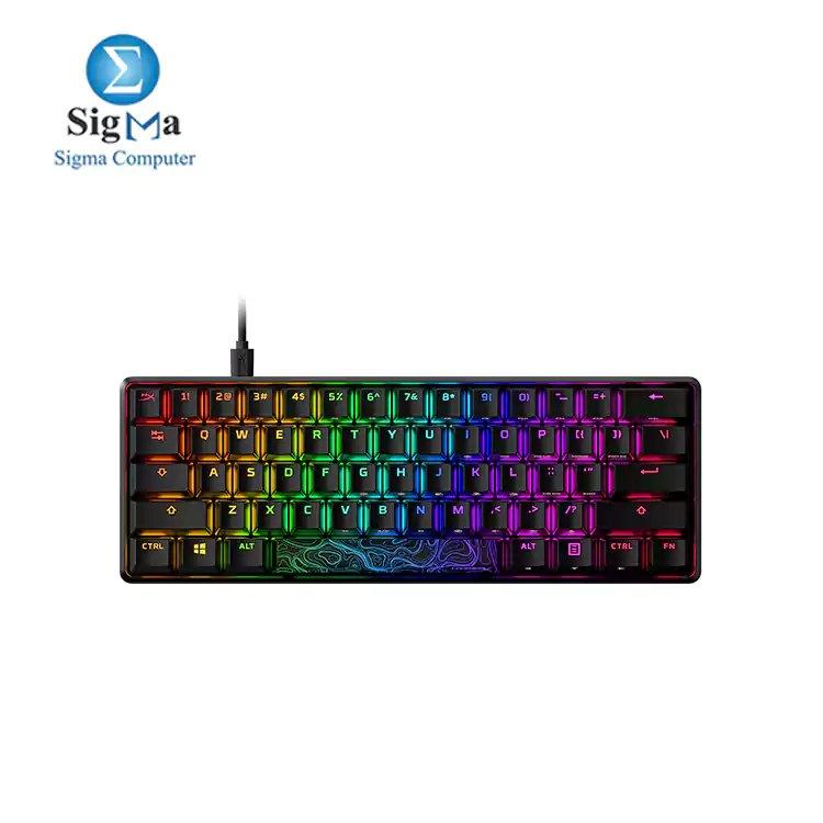 HYPERX KEYBOARD  ALLOY ORIGINS 60 MECHANICAL GAMING RGB-RED SWITCH - Main view
