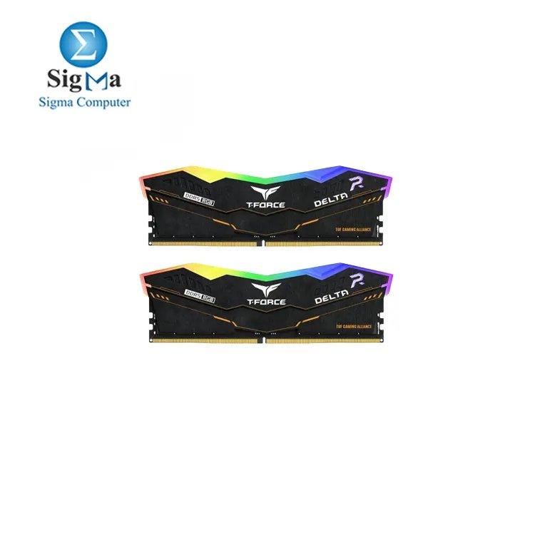 Team Group T-FORCE-DELTA-32G-2X16-DDR5-5200HZ-TUF-Alliance-BLACK-RGB-CL40-40-40-76 - Main view