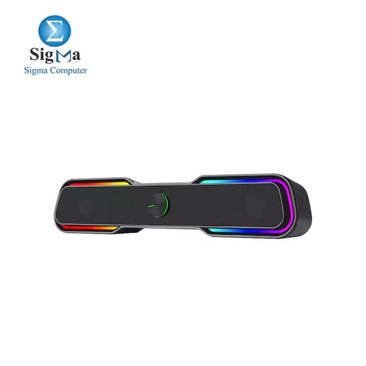 T-DAGGER T-TGS600 2 X 3W|3.5MM|RGB SOUNDBAR – BLACK - Main view