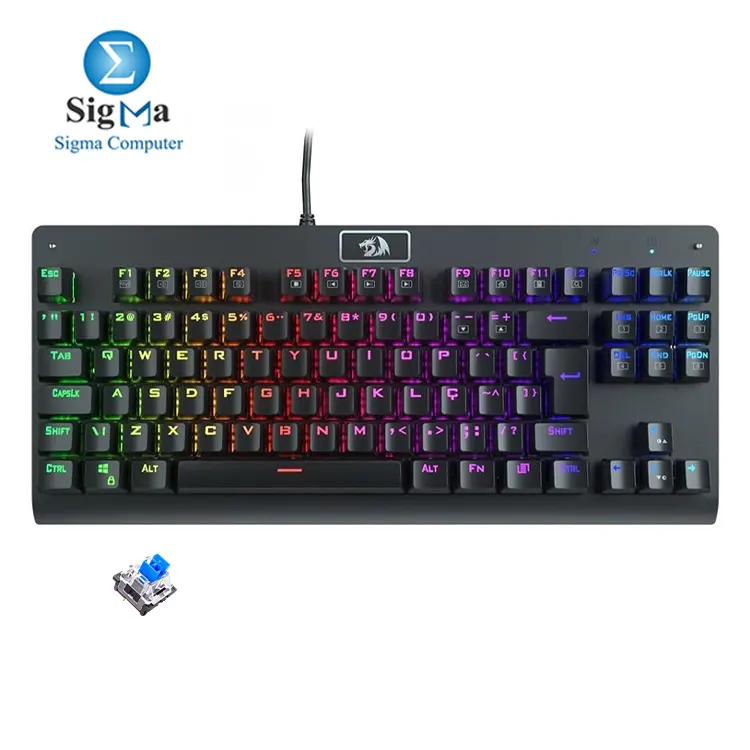Redragon K568 DARK AVENGER Blue SWITCHES Rainbow MECHANICAL KEYBOARD - Main view