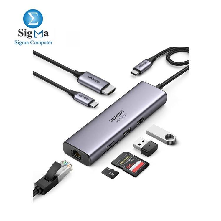 Ugreen CM512-60515 USB C Multifunction Adapter with Ethernet Interface - Main view