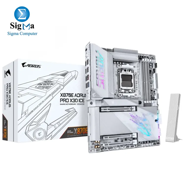 GIGABYTE AMD AORUS X870E PRO X3D  ICE 1.0 - Main view