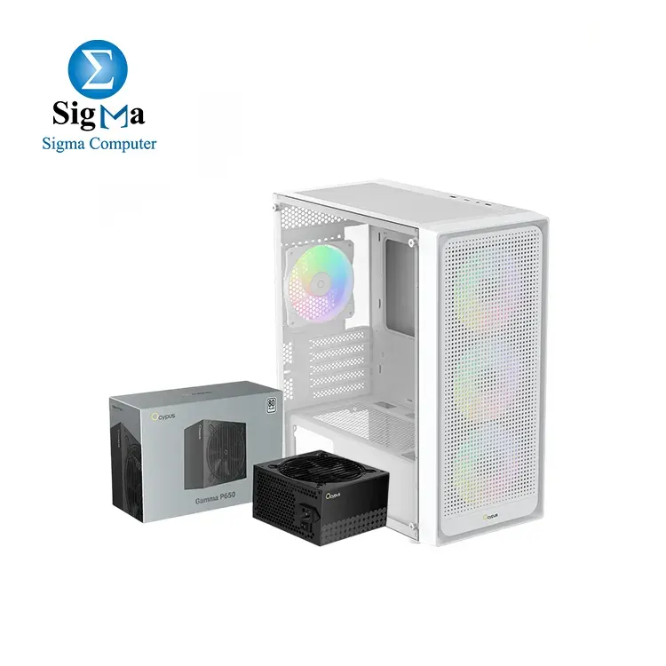 Ocypus Gamma C50 white –  PSU P650 ( 80+ white ) – 4 Fans ARGB - Main view