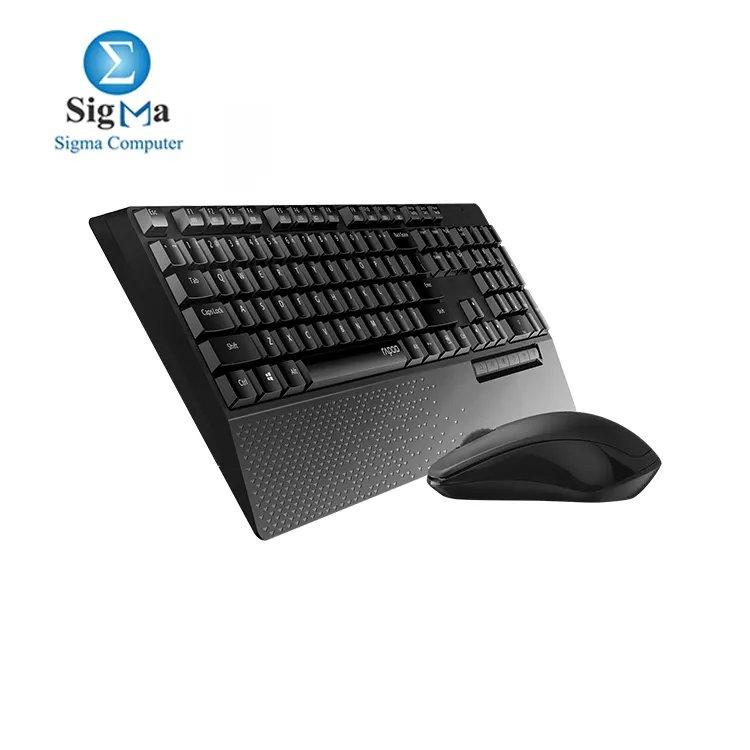 Rapoo X1960 Wireless combo Keyboard & Mouse - Black - Main view