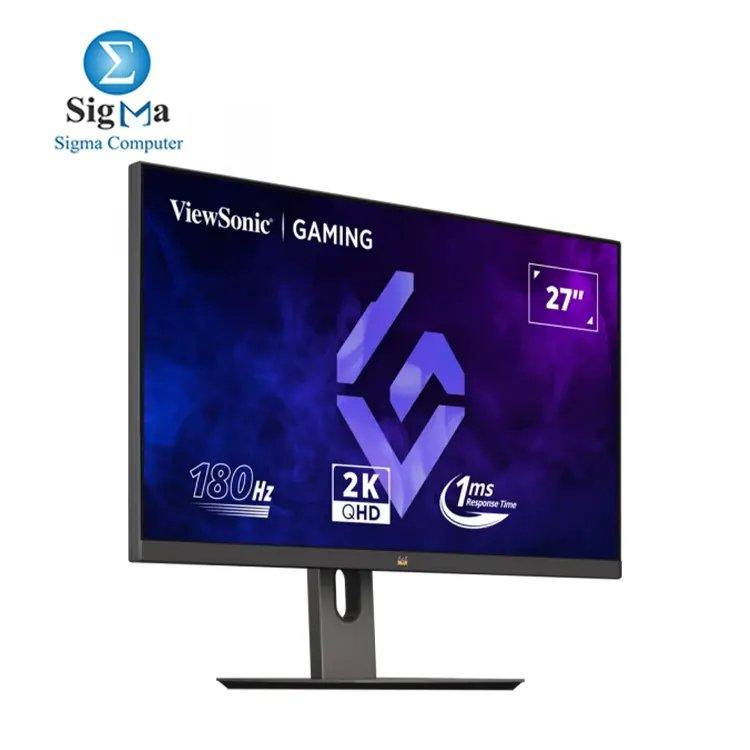 ViewSonic VX2758A-2K-PRO-2 - 27” QHD (2560x1440) IPS, 180Hz, 1ms MPRT, HDR10, AMD FreeSync™, 2x HDMI 2.0, 1x DisplayPort 1.4, adjustable stand, VESA mount - Main view