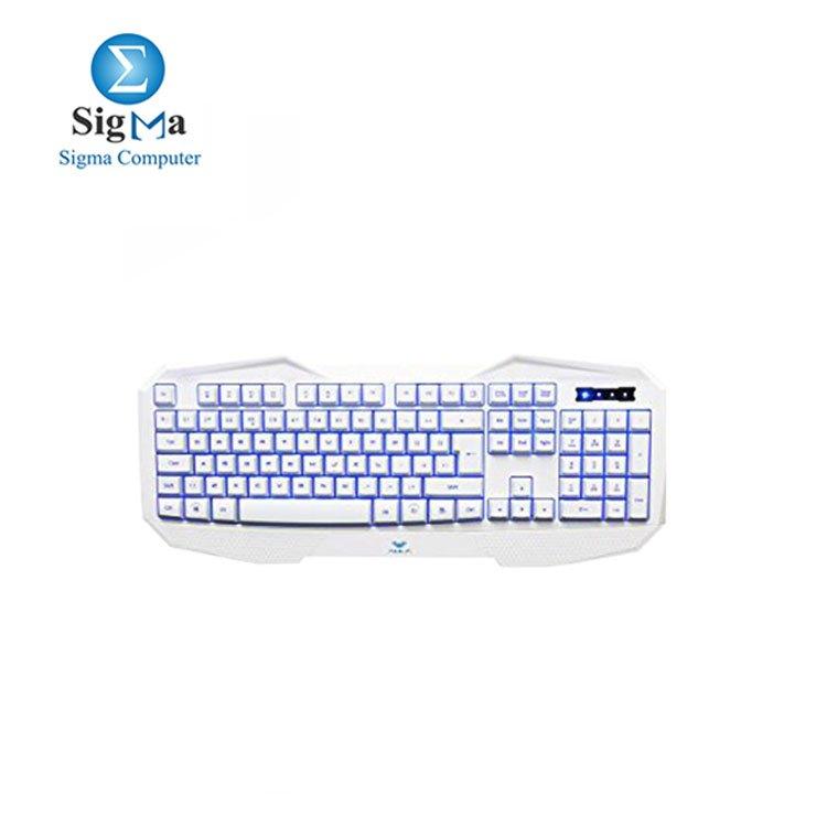 AULA SI-859 Backlit Gaming Keyboard White - Main view