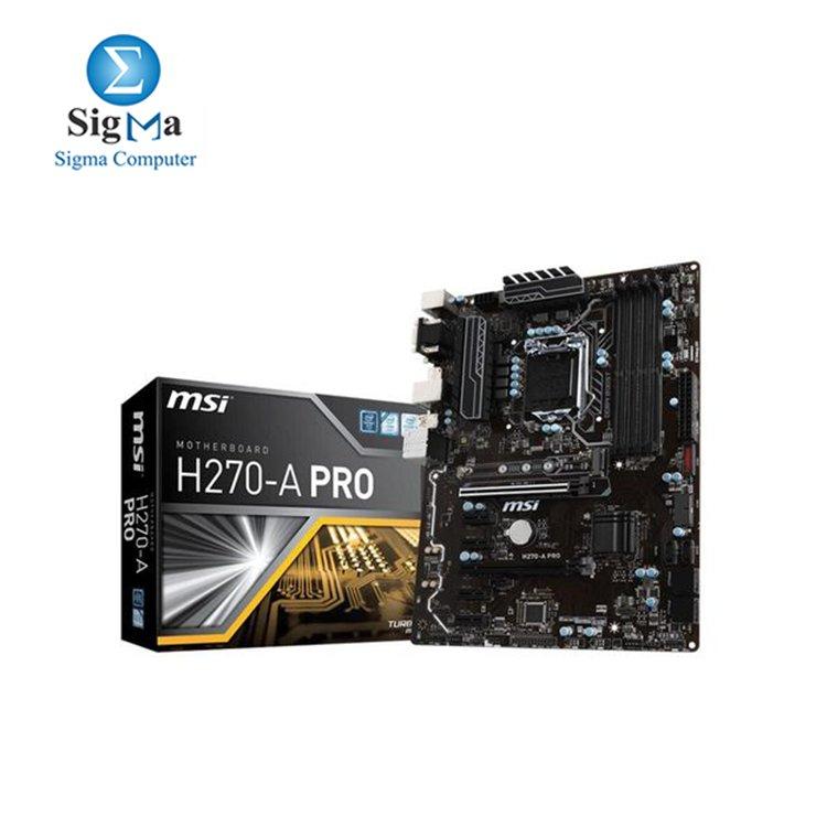 H270-A PRO LGA 1151 - 2-Way CrossFireX - ATX Motherboard - Main view