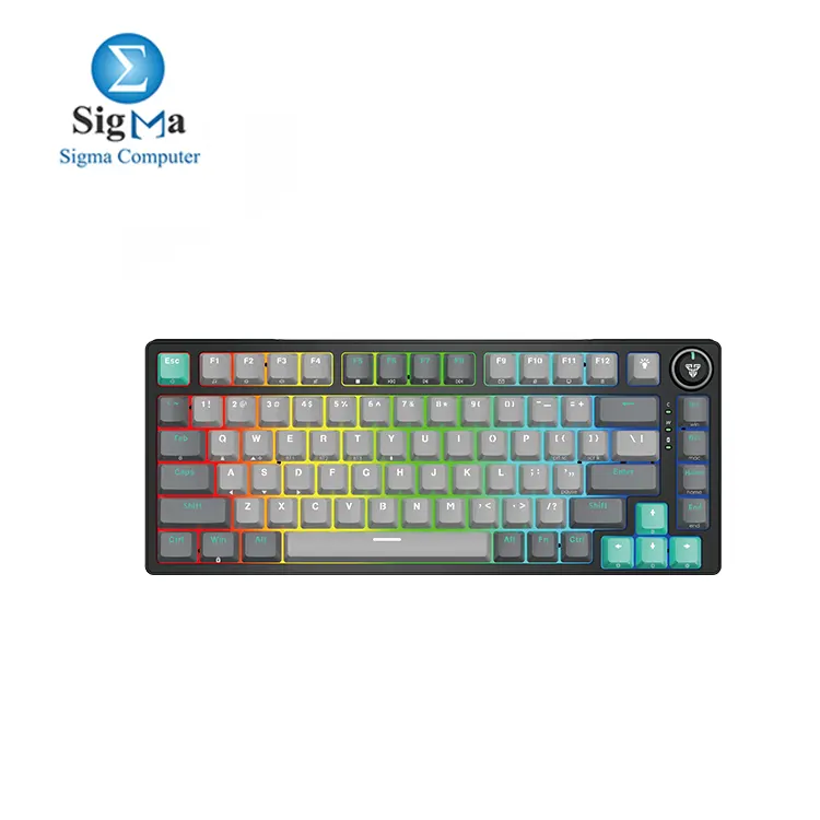 FANTECH MK913 ATOM PRO83 RGB Wireless Keyboard Mercury Black Blue Switch - Main view