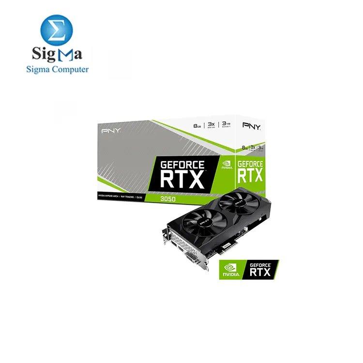 PNY GeForce RTX™ 3050 8GB Verto Dual Fan - Main view