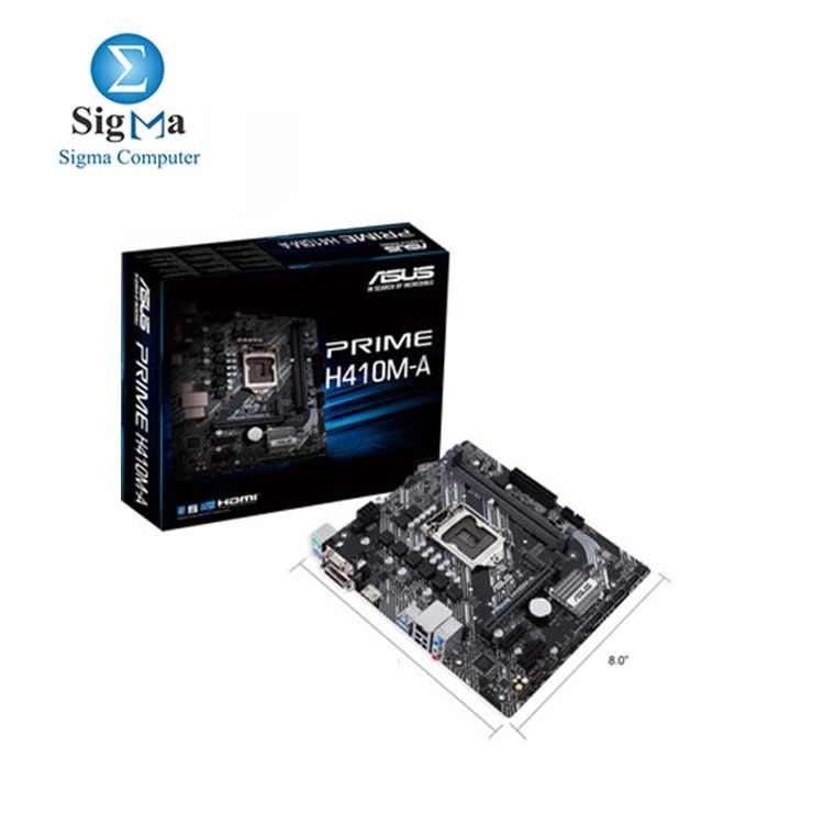 ASUS PRIME H410M-A/CSM LGA 1200 Micro-ATX Motherboard - Main view