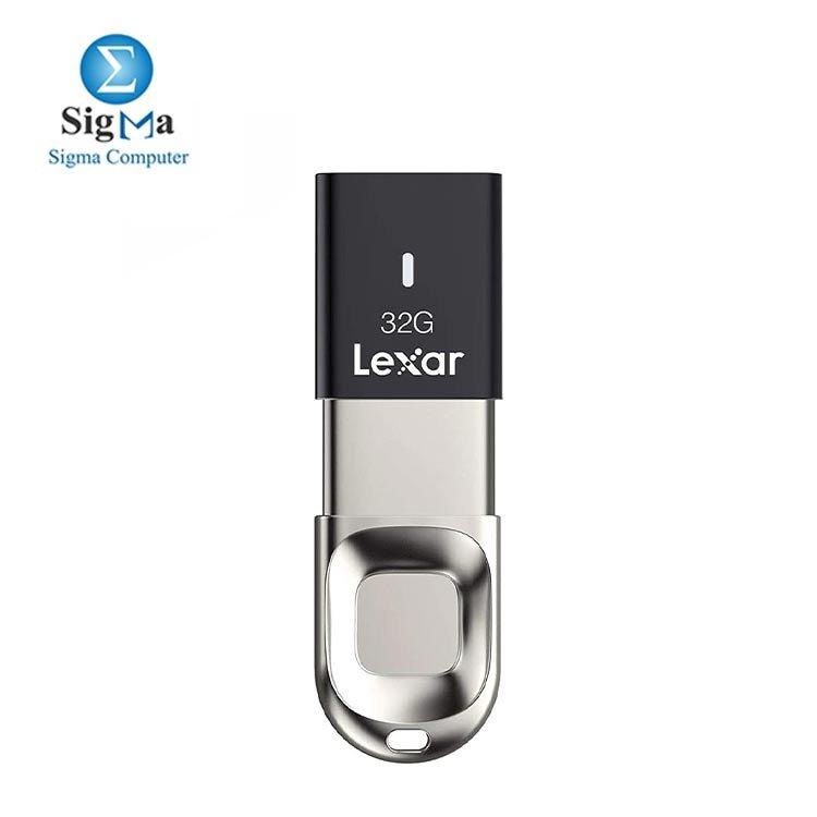 Lexar 32GB Jumpdrive Fingerprint F35 Usb 3.0 Flash Drive, Capacity - Main view