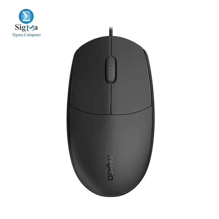 Rapoo N100C Optical Type-C USB Mouse Black - Main view