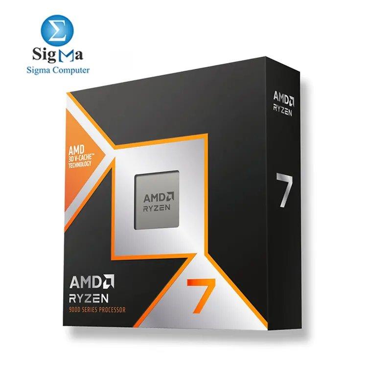 AMD Ryzen 7 9800X3D: 8C/16T, 4.7GHz Base, 5.2GHz Boost, 96MB L3 Cache, 120W TDP, AM5, DDR5, PCIe 5.0, Radeon iGPU (2C, 2200MHz) - Main view