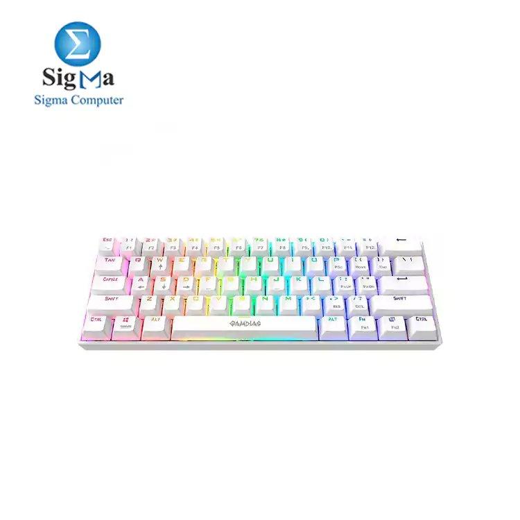 Gamdias Hermes E3 RGB Mechanical Gaming Keyboard Blue Switch - WHITE - Main view