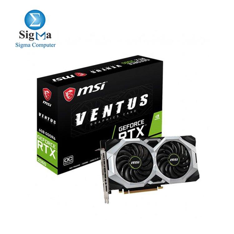 MSI 6GB GeForce RTX 2060 VENTUS OC Graphics Card - Main view