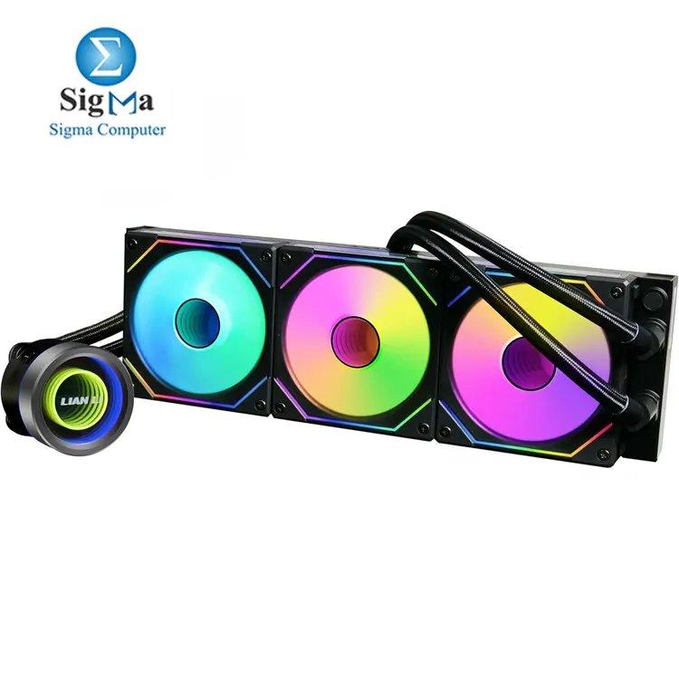 LIAN LI Galahad II Trinity SL-INF 360MM with UNI Fan SL Infinity Fans Black AIO-GA2T36INB - Main view