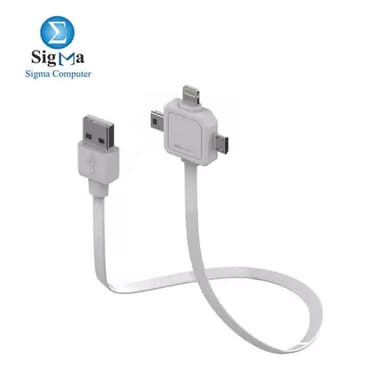 Allocacoc Power USBcable 3 in 1 Mini USB Micro USB Apple Lighting - View 2