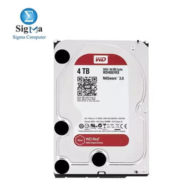 WD Red 4TB NAS Hard Disk Drive - 5400 RPM Class SATA 6Gb/s 64MB Cache 3.5 Inch - WD40EFRX - View 1