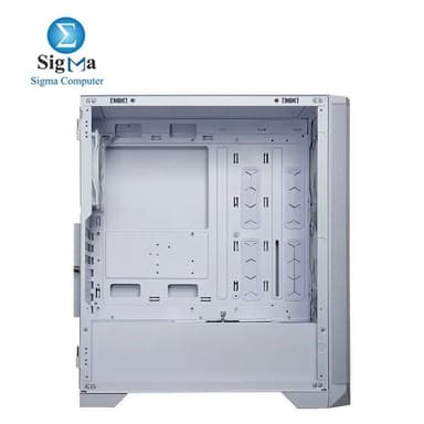 BitFenix Nova MESH SE TG White – Mid-tower case with a mesh front, tempered glass, ATX support, 315mm GPU clearance, 4x FRGB fans, 360mm radiator support, 7 PCI slots, and dual USB 3.0 - View 4