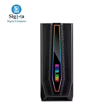 2B (PW007) Ecstasy Gaming Mid Tower Case with 0.7mm full Black Coating - View 1