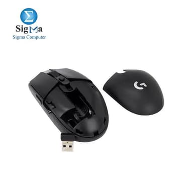 Logitech G305 Black Lightspeed Wireless Gaming Mouse features a HERO sensor (200-12,000 DPI), 1000Hz wireless report rate, 250-hour battery life, 99g weight, and 1 onboard profile with a 2-year warranty 910-005283 - View 1