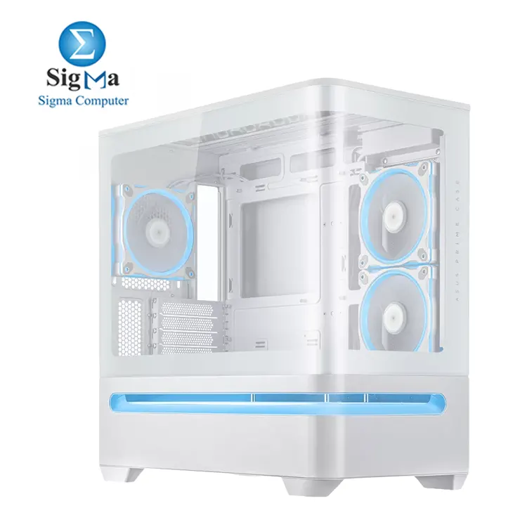 ASUS Prime AP202 ARGB, Case mATX, Pannelli Tool-Free, Supporto per Dissipatori da 360mm, Schede Grafiche da 420 mm e Alimentatori da 200 mm, 3 Ventole ARGB Integrate, Porta USB-C, Nero