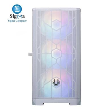 BitFenix Nova MESH SE TG White – Mid-tower case with a mesh front, tempered glass, ATX support, 315mm GPU clearance, 4x FRGB fans, 360mm radiator support, 7 PCI slots, and dual USB 3.0 - View 3
