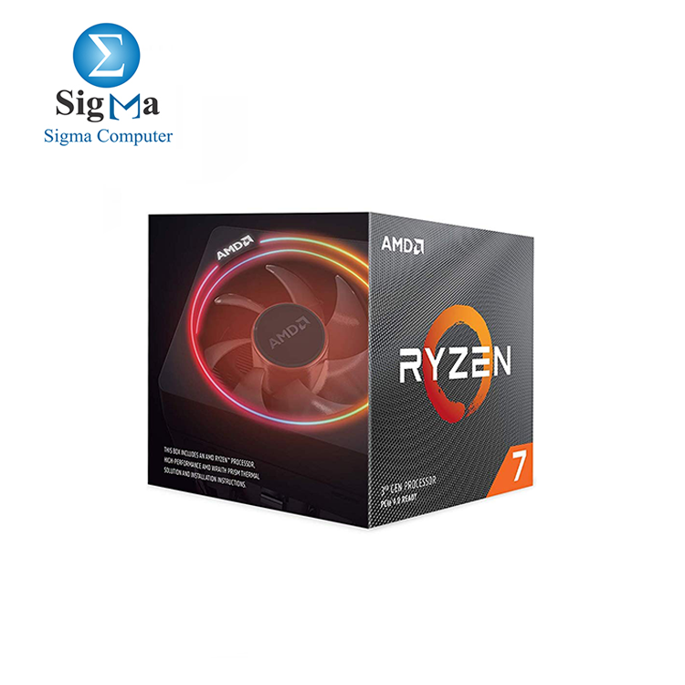 CPU-AMD-RYZEN 7 3700X 8-Core, 16-Thread Desktop Processor with Wraith Prism LED Cooler