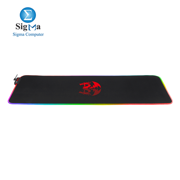 Redragon P027 RGB Wired Mouse Pad  Non-slip Rubber Base  Stiched Edges  800 x 300 x 3mm 
