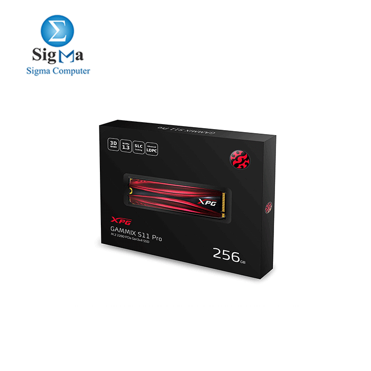 XPG GAMMIX 256GB S11 Pro 3D NAND PCIe NVMe Gen3x4 M.2 SSD