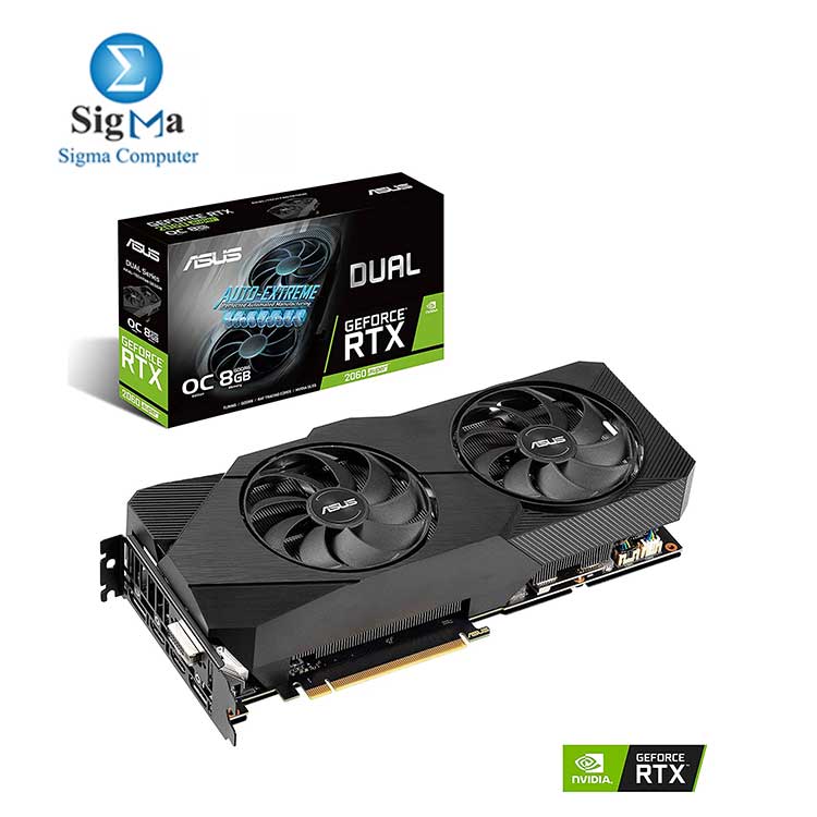 ASUS GeForce RTX 2060 SUPER Overclocked 8G EVO GDDR6 Dual-Fan Edition VR  Ready HDMI DisplayPort DVI Graphics Card | 8000 EGP