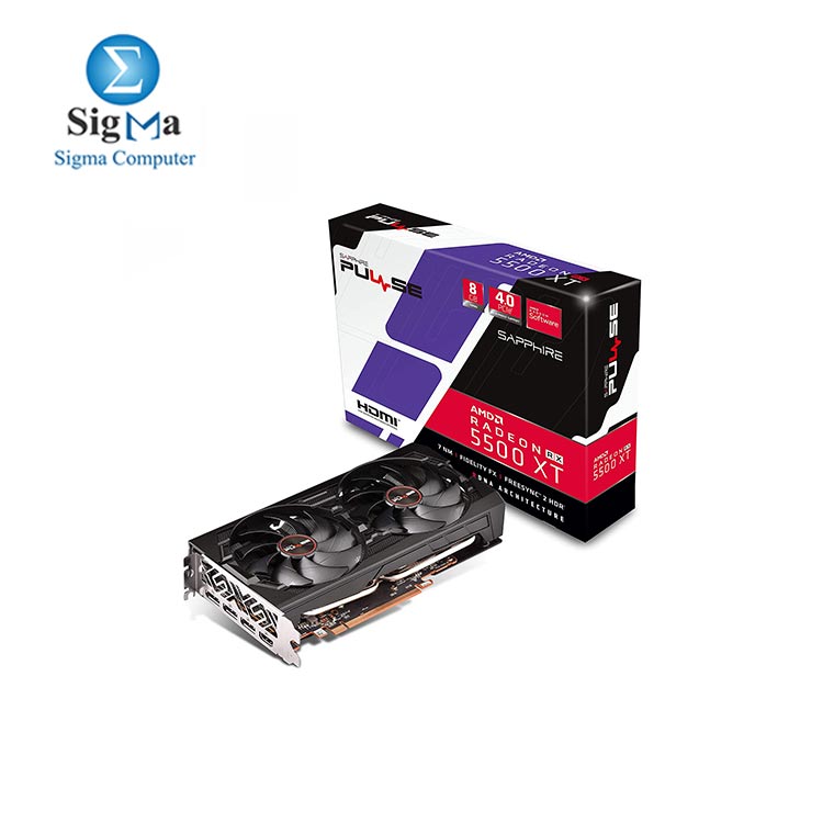 Sapphire Radeon Pulse RX 5500 XT 8GB GDDR6 HDMI  Triple DP OC