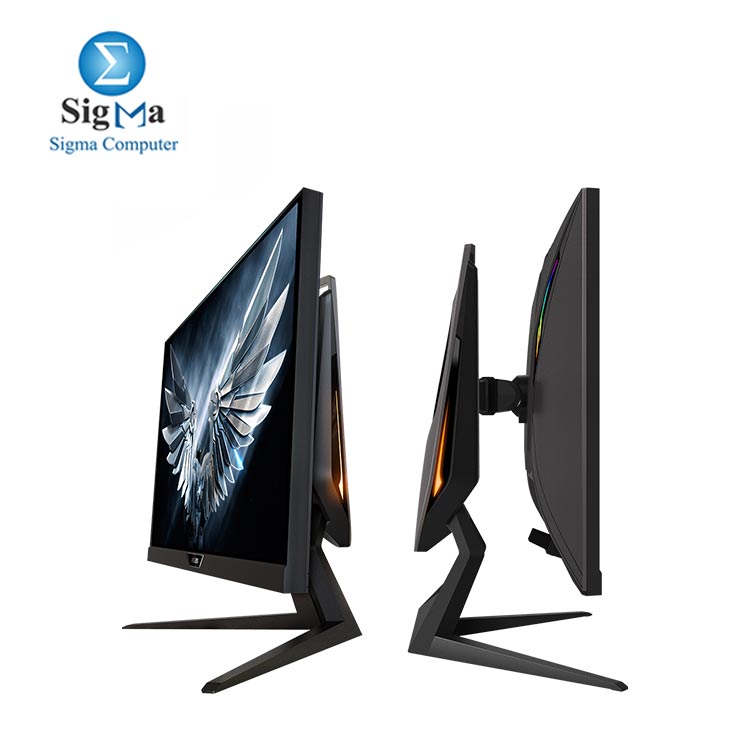 AORUS FI27Q-P 27 Frameless Gaming Monitor QHD 1440p 95 DCI-P3 Color Accurate IPS Panel 1ms 165 Hz HDR G-SYNC Compatible and FreeSync Premium Height Tilt Rotation Adjustable VESA