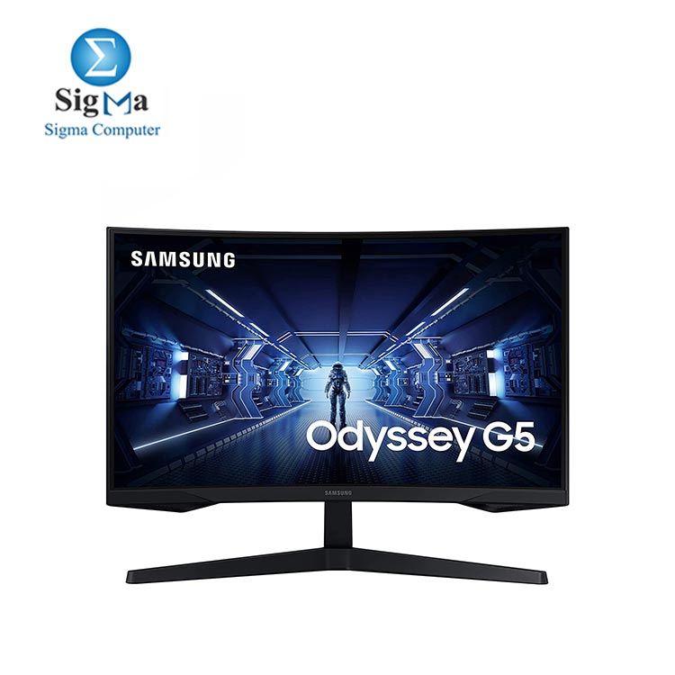 SAMSUNG 27-Inch Odyssey G5 Gaming Monitor with 1000R Curved Screen, 144Hz, 1ms, FreeSync Premium, QHD (LC27G55TQWNXZA), Black