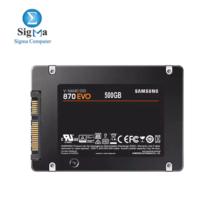 SAMSUNG 870 EVO 500GB SATA III 2.5 NAND-TLC-DRAM-Up to 560 530 MB s 